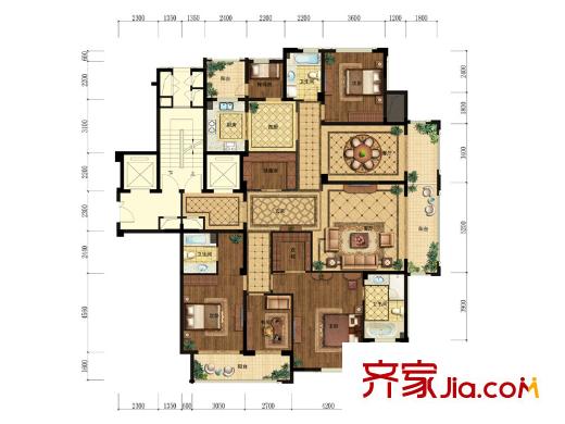 錦上豪庭D戶型 5室2廳2衛(wèi)1廚