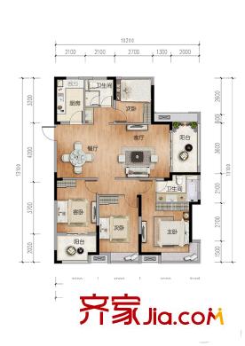 融科璦頤灣139方4房2衛(wèi) 4室2廳2衛(wèi)1廚
