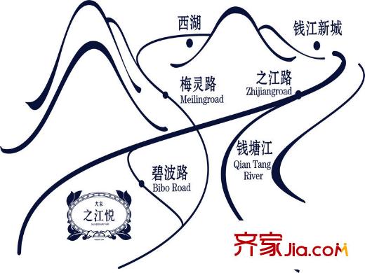 大家之江悅區(qū)位圖