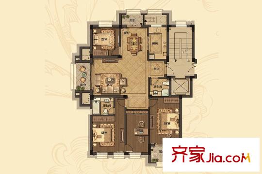 西溪君廬G戶(hù)型 2室2廳2衛(wèi)1廚