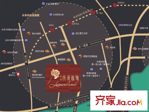 新城西溪逸境區(qū)位圖