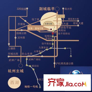 東海水景城藍(lán)鉆1號區(qū)位圖