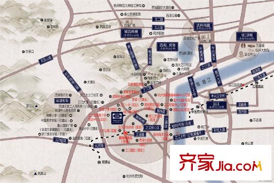 大家之江悅區(qū)位圖