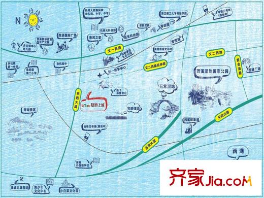 復(fù)地上城交通圖