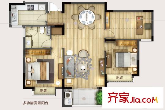 嘉里云荷廷B2 3室2廳1衛(wèi)1廚