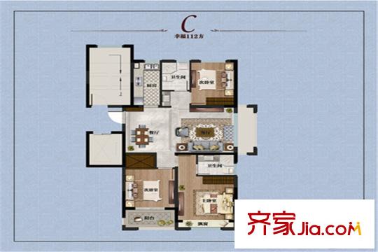 相寓112方 3室2廳2衛(wèi)1廚