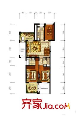 保利城市果嶺4號樓04室 87方3房2廳2衛(wèi) 3室2廳2衛(wèi)1廚