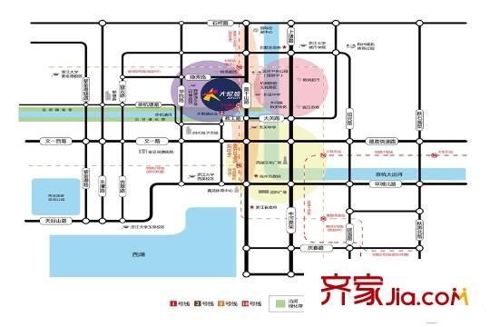 杭州大悅城?中糧天悅區(qū)位圖