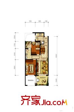 保利城市果嶺11#1單元02、03室，79方兩房一衛(wèi) 2室2廳1衛(wèi)1廚