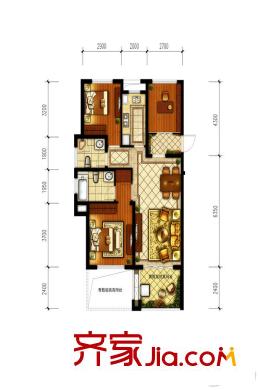 保利城市果嶺5號樓04室 87方3房2廳2衛(wèi)  3室2廳2衛(wèi)1廚