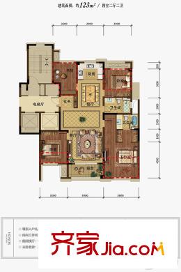 順發(fā)旭輝國悅府123方戶型 4室2廳2衛(wèi)1廚