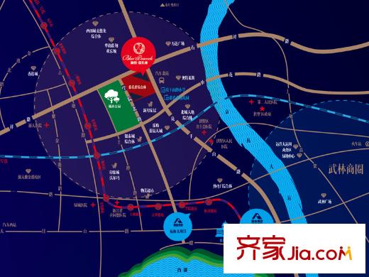 融信藍(lán)孔雀區(qū)位圖