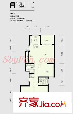 水印城戶型圖3室 戶型圖 3室2廳2衛(wèi)1廚