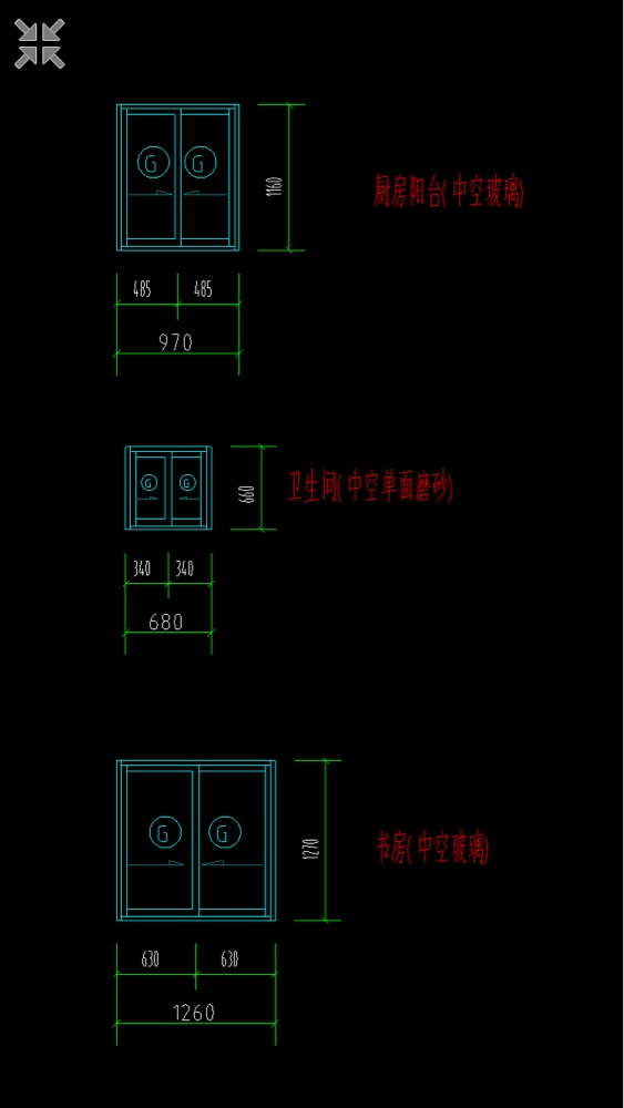 2016-3-23 找供应商量了洞口尺寸,画了窗户图.