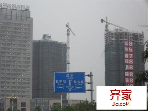 宙輝國際花園施工工地 路牌