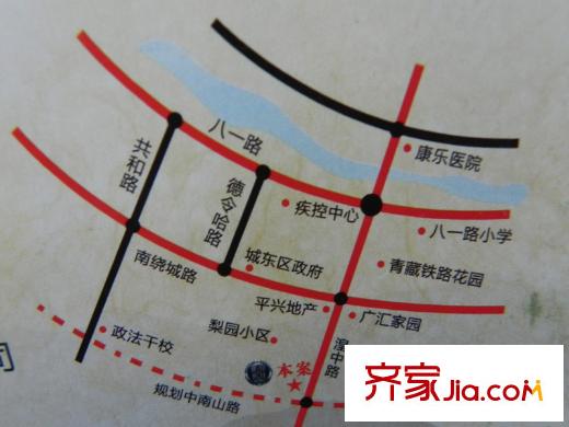 佳盛花園交通示意圖