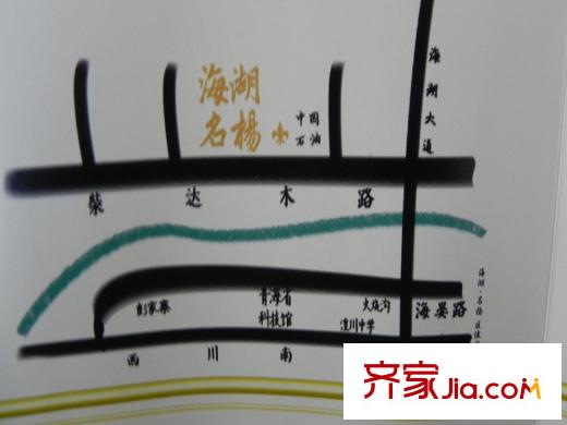 海湖名揚(yáng)交通示意圖