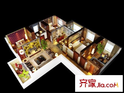 海湖名揚(yáng)四室兩廳144.69平 4室2廳2衛(wèi)1廚