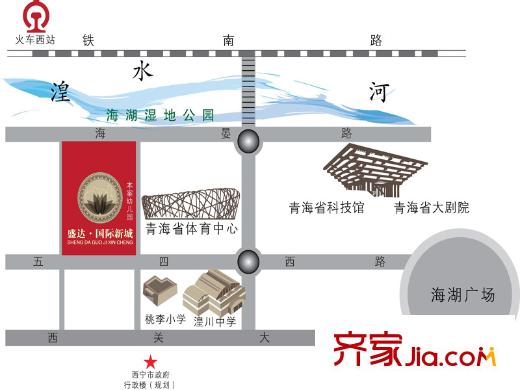 盛達(dá)國(guó)際新城交通示意圖