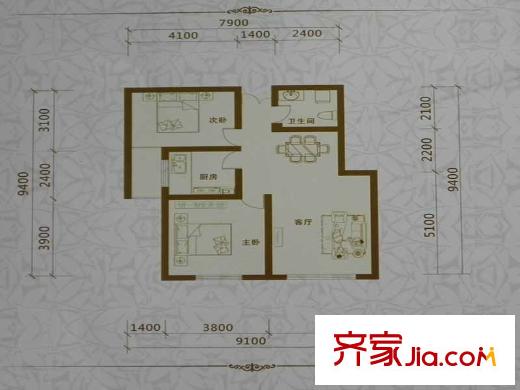 三和翠雍天地三期兩室兩廳94.62平 2室2廳1衛(wèi)1廚