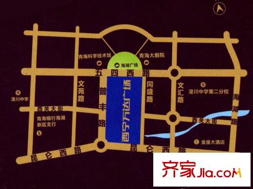 西寧萬達廣場交通圖