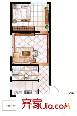 天驕花園A 1室1廳1衛(wèi)1廚