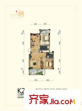 龍登和城和城戶型-K2-01 3室2廳1衛(wèi)1廚