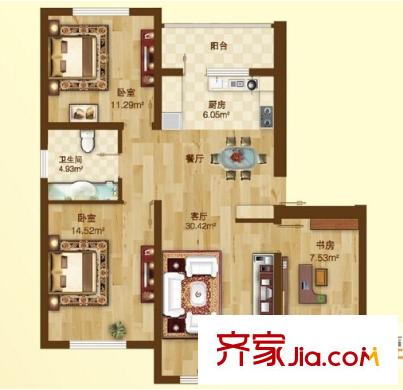 府西新村戶型圖3