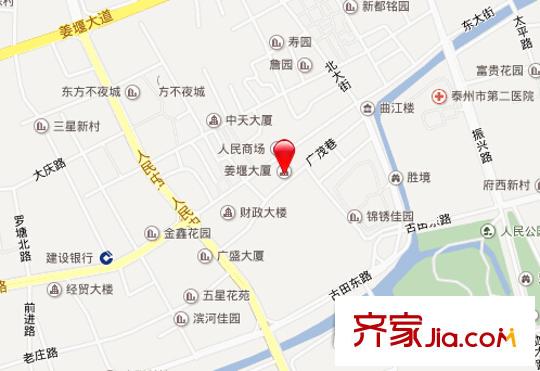 姜堰大廈交通圖