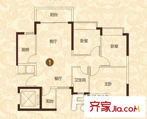 錦東麗園戶(hù)型圖1