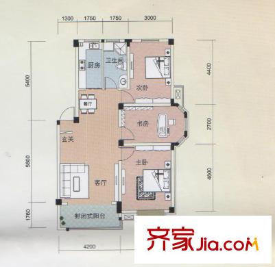 錦繡佳園戶型圖1