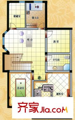 恒盛香格里小區(qū)戶型圖p-3地下室平面圖 
