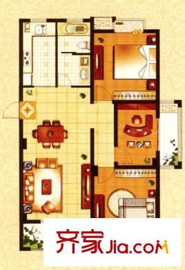 華晨城市公館戶型圖戶型圖E 