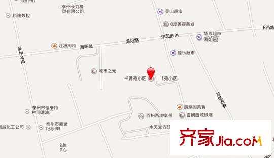 書(shū)香苑小區(qū)交通圖 