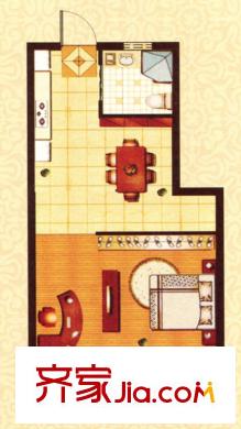 華晨城市公館戶型圖戶型圖B 