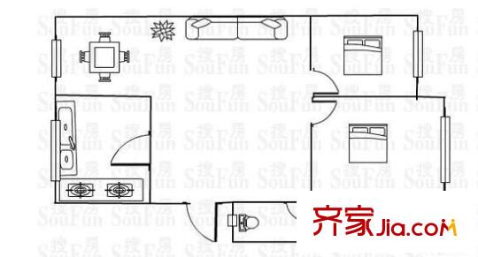 青年北路小區(qū)戶型圖青年北路 戶型圖2 