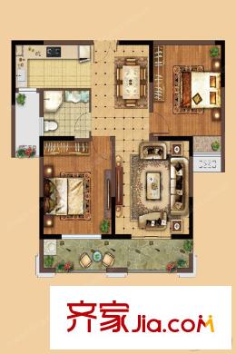 陽光國賓1號C8戶型 2室2廳2衛(wèi)1廚