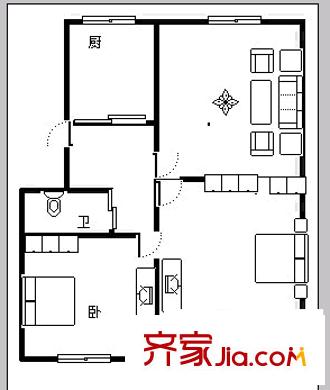 試采宿舍 2室 戶型圖