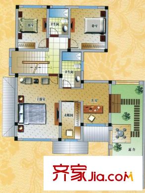 馬廠小區(qū)戶(hù)型圖p-1二層平面圖 