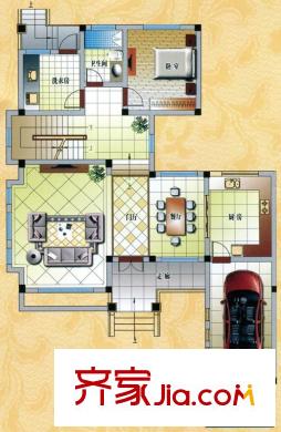 金地花園戶型圖p-1一層平面圖 