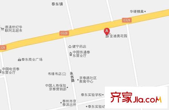 金迪奧花園交通圖