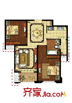 陽光國賓1號A2 2室2廳1衛(wèi)1廚