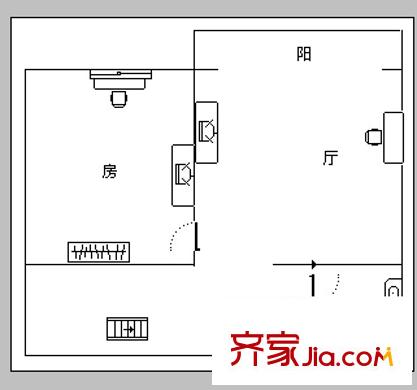 友誼花園 3室 戶型圖