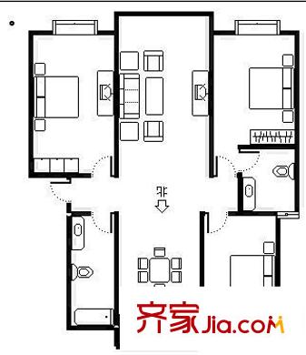 蘇房佳園 6室 戶型圖
