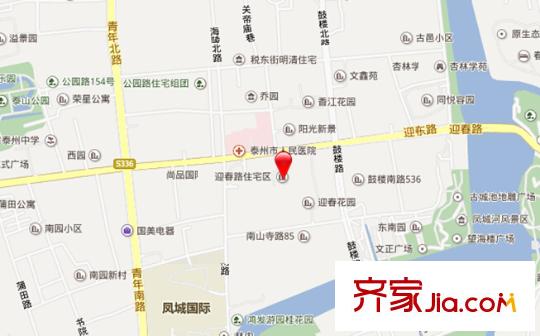 迎春路住宅區(qū)交通圖 