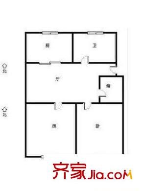 朝暉錦苑戶型圖2居戶型圖 2室