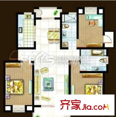 朝暉錦苑 3室 戶型圖