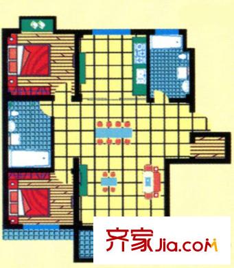 永泰花園戶型圖戶型C1 