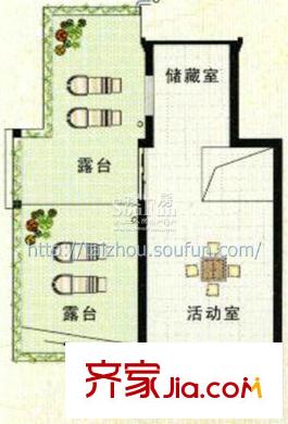 朝暉錦苑戶(hù)型圖A1頂樓復(fù)式2 