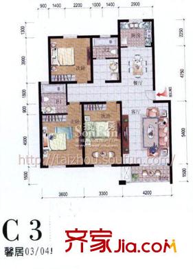 泰墅園戶型圖C3戶型 